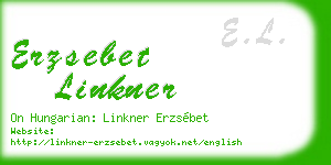 erzsebet linkner business card