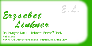 erzsebet linkner business card